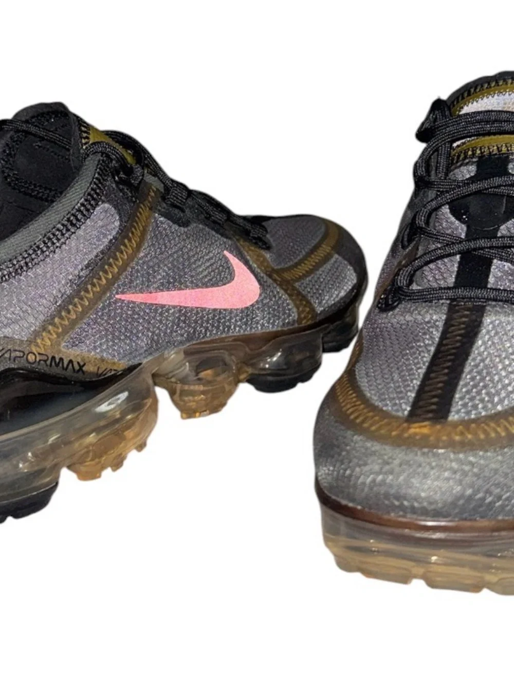 Nike Women’s Black Athletic Sneakers with Pink Swoosh